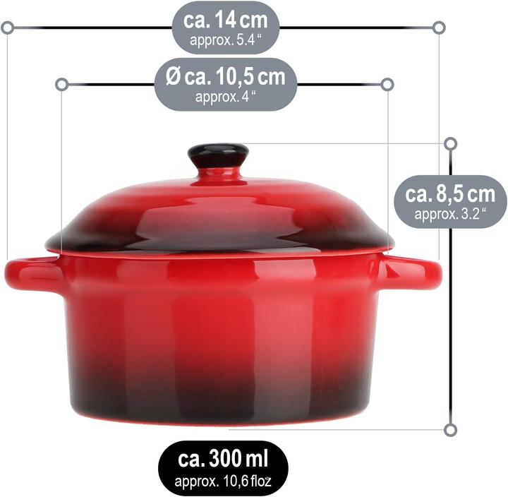 Produktbild Com-four 4-teiliges Auflaufform-Set mit Deckel
