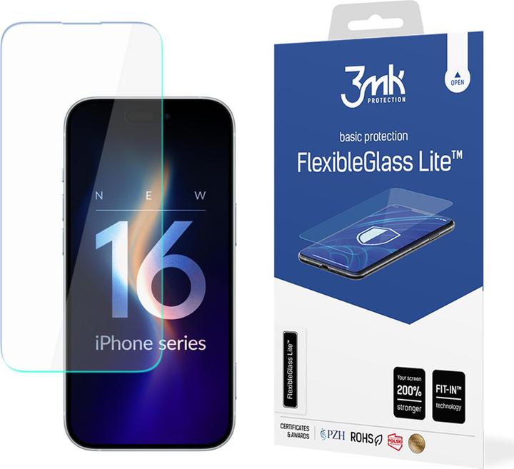 Produktbild 3MK FlexibleGlass Lite pro Apple iPhone 16 Pro Max (5903108586450) (1 Stück, Apple iPhone 16 Pro Max)