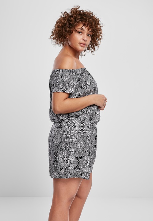Actual product image Urban Classics Ladies AOP Off Shoulder Short Jumpsuit (4XL)