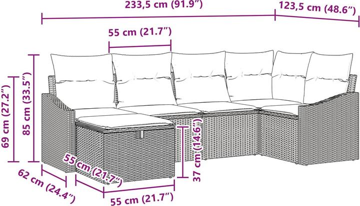 Produktbild vidaXL Outdoor-Sofa