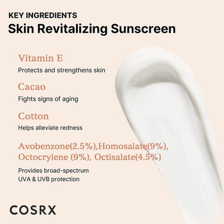 Actual product image Cosrx Vitamin E Vitalising Sunscreen Tocopherol SPF50+ (Suntan cream, SPF 50+, 50 ml)