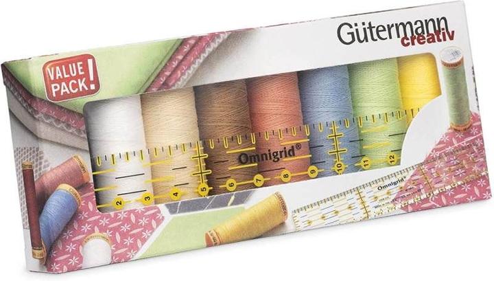 Actual product image Gütermann Gtermann sewing thread set, 8 bobbins + universal ruler (100 m)