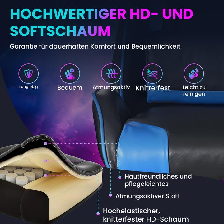 Image du produit Extralink Gaming | chaise gaming | bureau pivotant siège cubique noir-bleu G-523