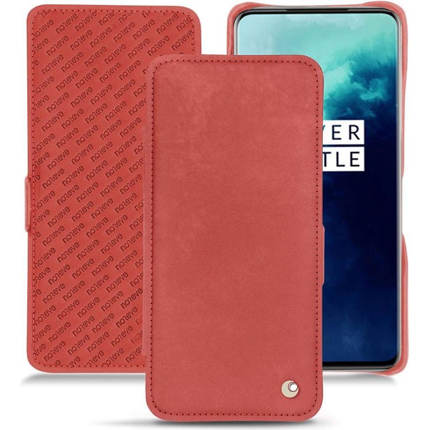 Noreve Lederschutzhülle horizontal (OnePlus 7T Pro), Smartphone Hülle, Rot