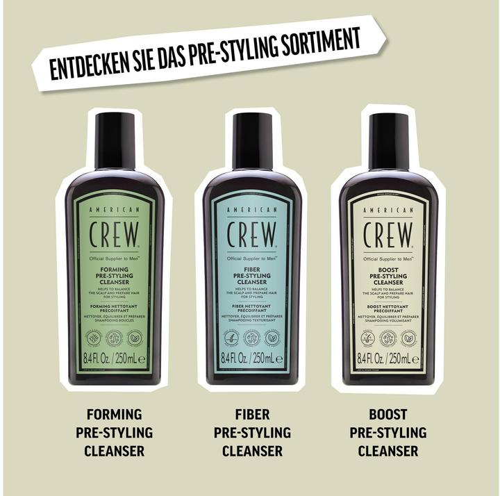 Produktbild American Crew Boost Pre-Styling Cleanser, 250ml (Flüssiges Shampoo, 250 ml)