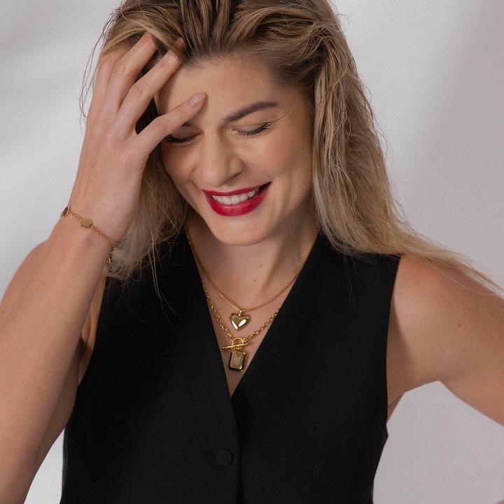 Image du produit Purelei Lovebird Kette gold (Acier inoxydable plaqué or 18 carats)