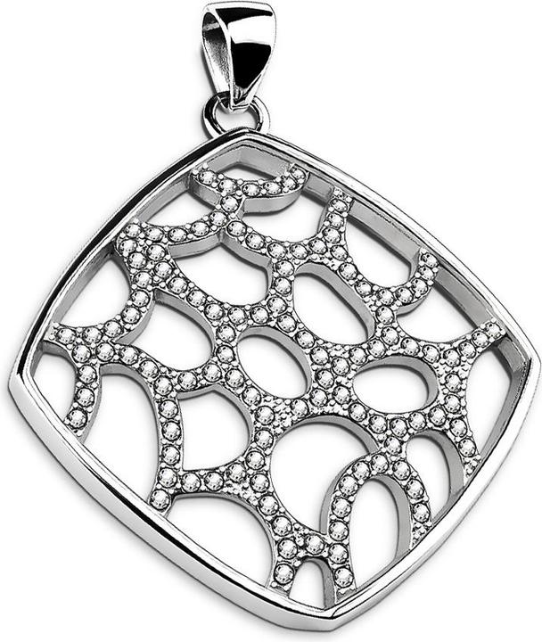 Image du produit Star Piercing Pendentif argent Carré avec filet (Acier chirurgical 316L, sans laiton)