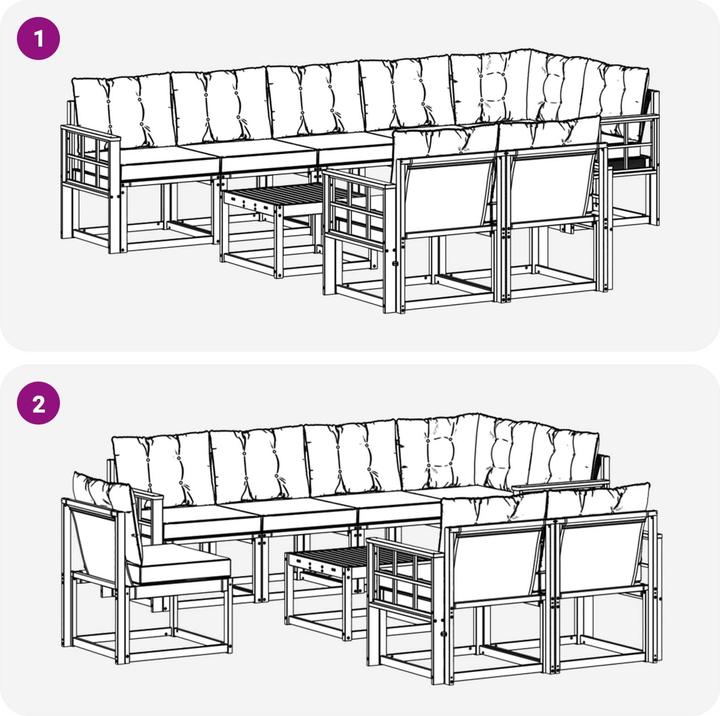 Produktbild vidaXL Outdoor-Sofa