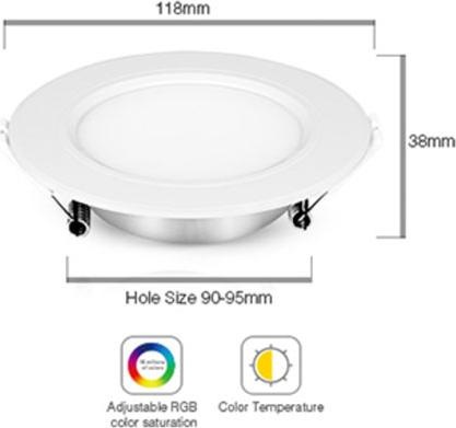 Produktbild Milight LED Einbauspot Smart 6W RGB+KW/WW (600 lm)