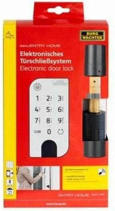 Image du produit Burg Wächter Serrure de porte sans fil ENTRYhome 5001 PIN (Bluetooth, Smartphone, Combinaison électronique de chiffres)