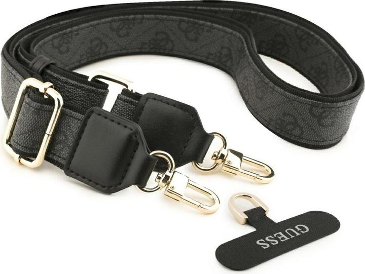 Produktbild Guess 4G Strass Logo & Big Strap Metal Buttons MagSafe case for iPhone 17 Pro black (Apple iPhone 17 Pro)