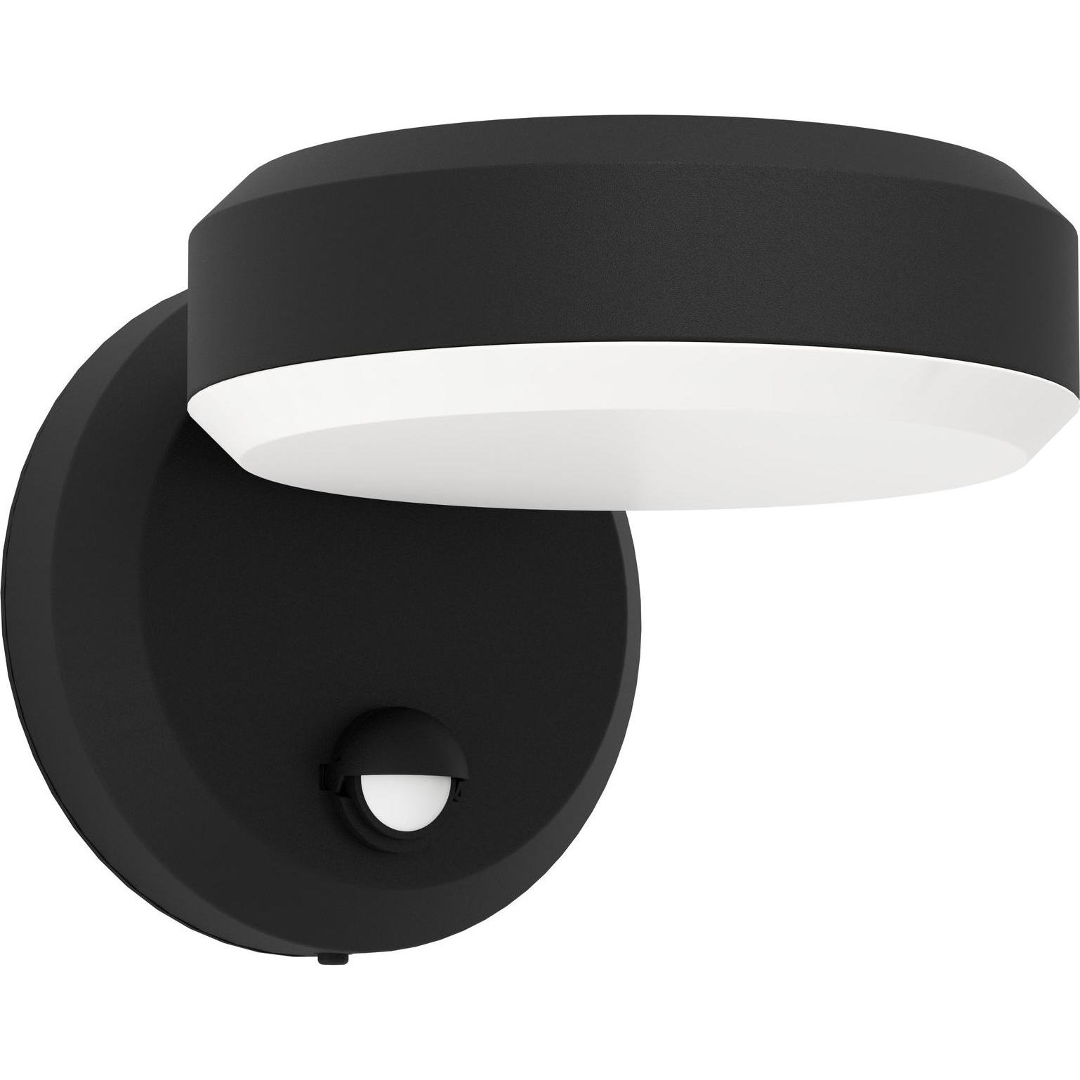 EGLO, Gartenbeleuchtung, 900674 FORNACI LED Aussen-Wand-/Deckenleuchte 8,7W Sensor Schwarz Weiss Warmweiss IP44 (850 lm,...