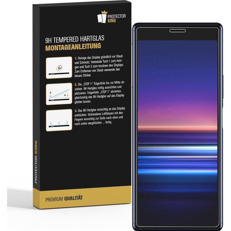 Thumbnail - Protectorking 2x echtes Tempered 9H Panzerhartglas 3D KLAR (2 Stück, Sony Xperia 5), Smartphone Schutzfolie, Transparent