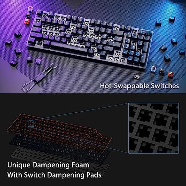 Actual product image ASUS ROG Strix Scope II 96 Wireless (FR, Wireless, Cable)