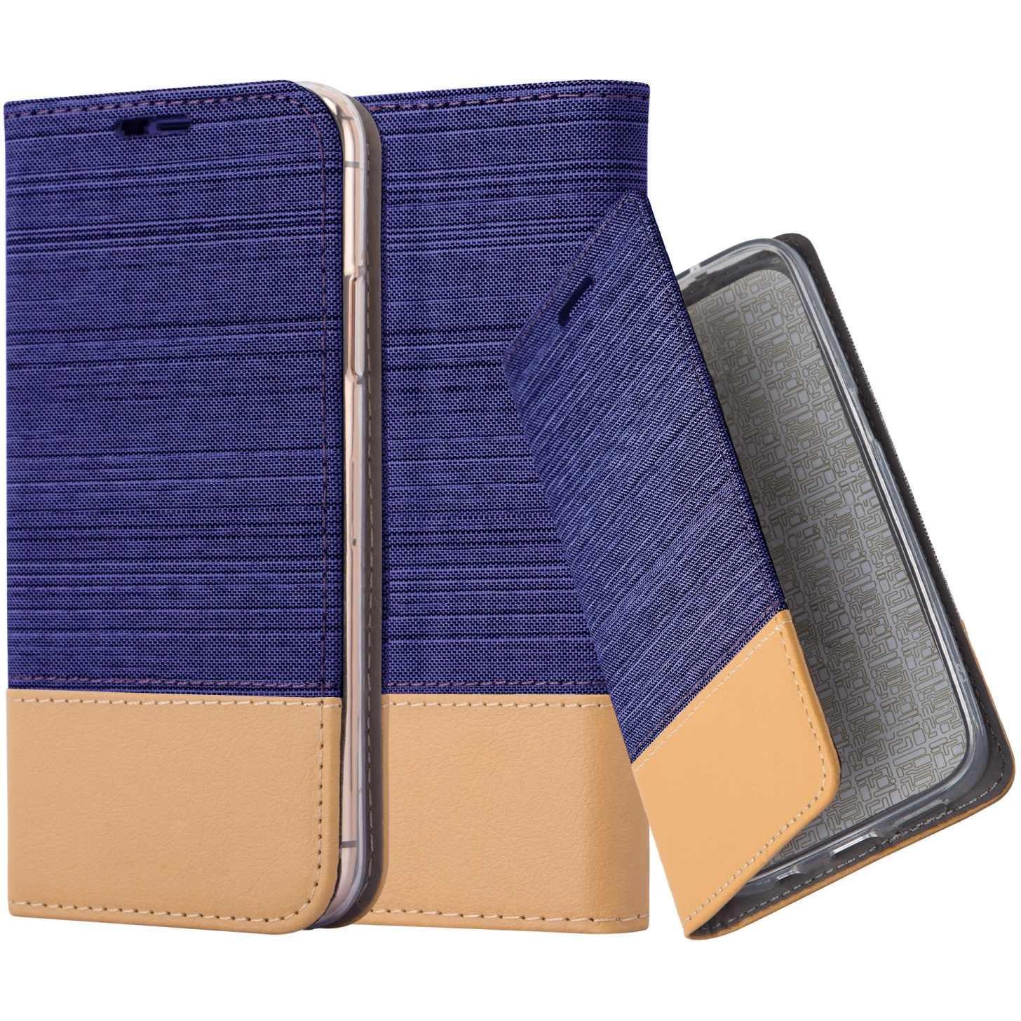 Cadorabo Jeans Book Hülle (Apple iPhone 13 Pro), Smartphone Hülle, Blau