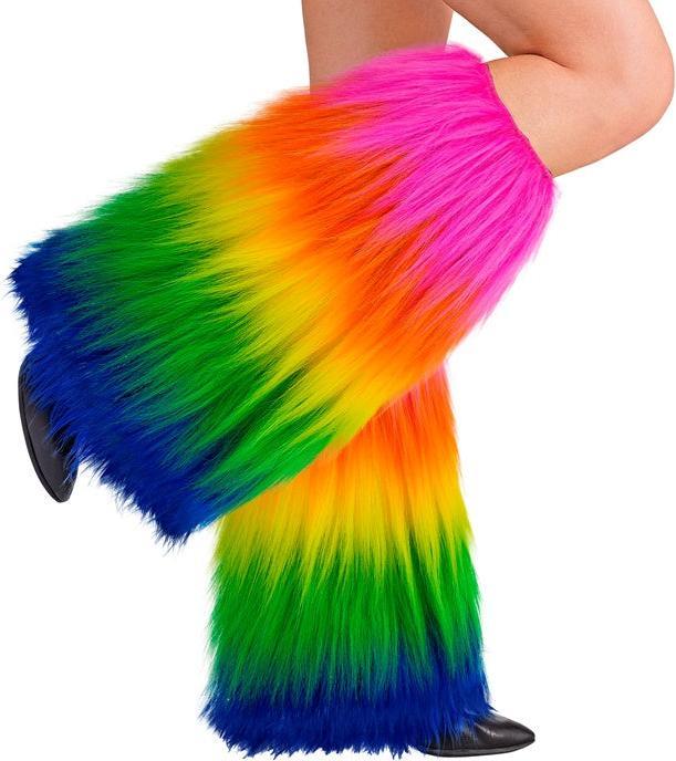 Produktbild Widmann Regenbogen Plüsch Beinstulpen Deluxe
