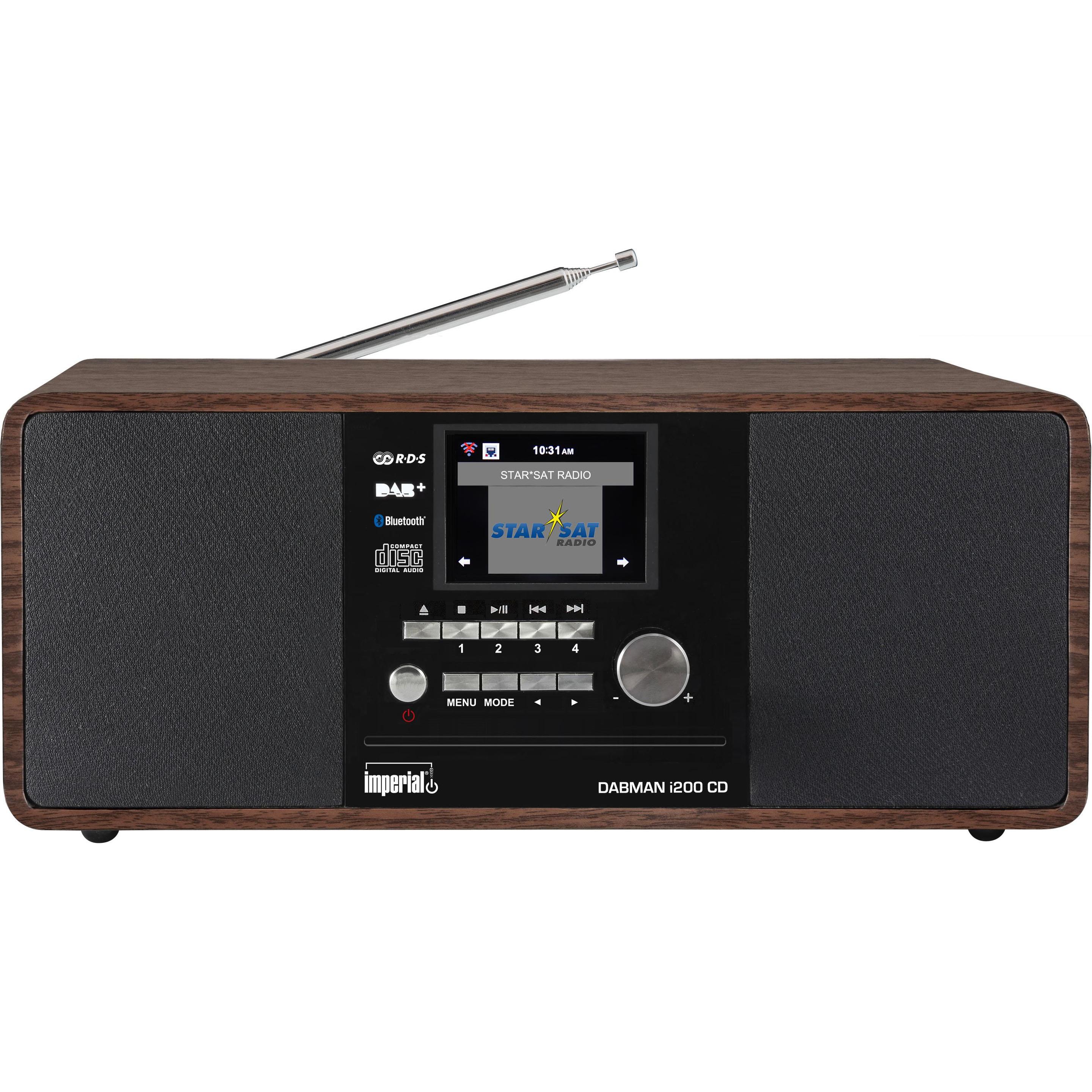 Thumbnail - Imperial Dabman i200 CD (Internetradio, DAB+, UKW, FM, Bluetooth, WLAN), Radio, Braun