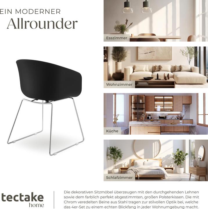 Actual product image tectake Logart plastic armchairs