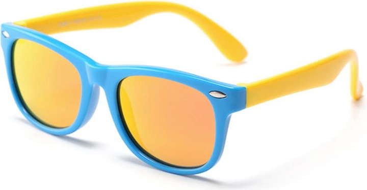Produktbild Techsuit - Sunglasses Polarised (D802) - for Kids, UV Protection - Blue / Yellow / Orange