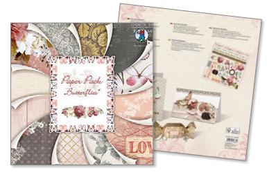 Produktbild Ursus Designpapier Butterflies (30.5 x 30.5 cm, 190 g/m²)