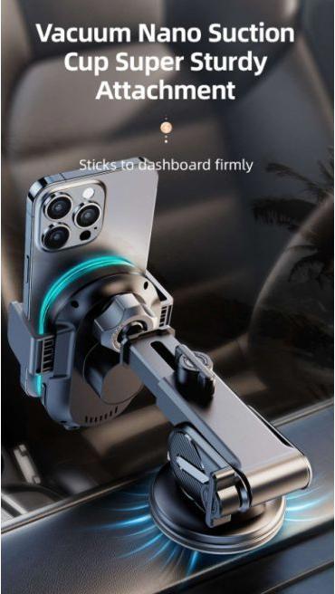 Immagine prodotto Joyroom Supporto per caricabatterie da auto wireless a doppia bobina da 15W