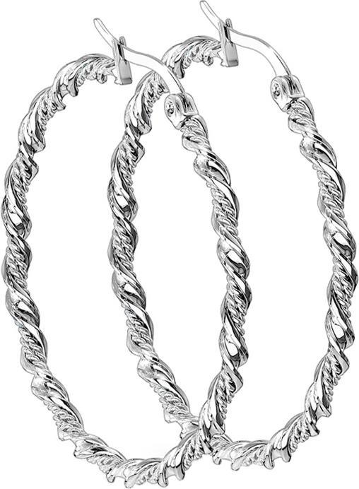 Immagine prodotto Star Piercing Orecchini tondi d'argento intrecciati (senza ottone, Acciaio chirurgico 316L)