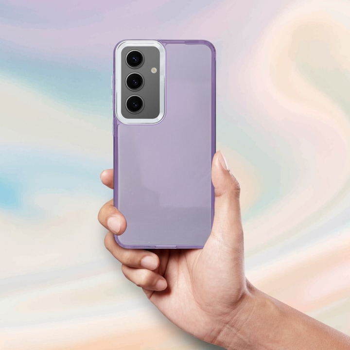 Actual product image OEM Back panel cover PEARL case for SAMSUNG S24 FE purple