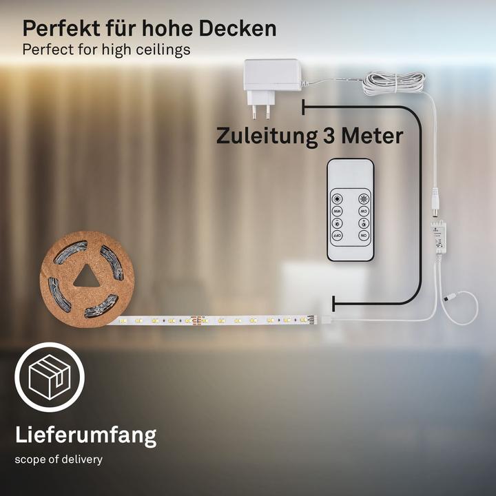 Immagine prodotto Briloner BL7000 Starter Set Smart CCT LED Stripe, 224xLED, 2m (Bianco freddo, 12 cm, Interno)