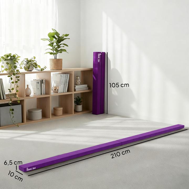 Actual product image Homcom Schwebebalken Kiefernholz, Polyester Violett