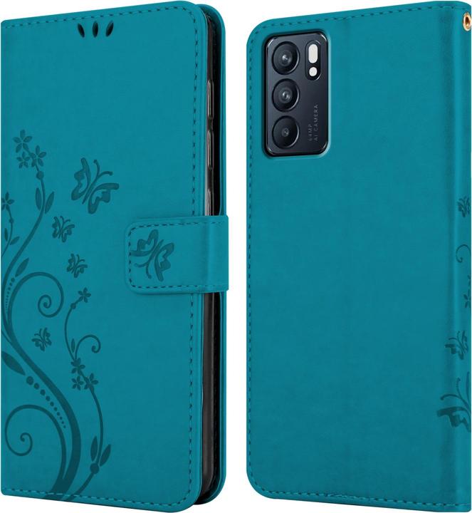 Actual product image Cadorabo Flower Book cover (Oppo Reno 6 5G)