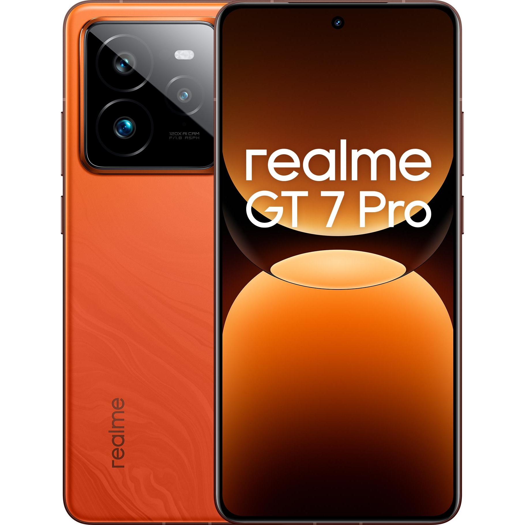 realme GT 7 Pro (512 GB, Mars Orange, 6.78", Dual SIM, 50 Mpx, 5G), Smartphone, Orange