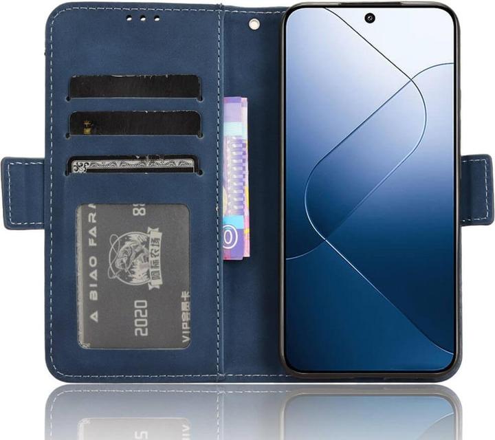 Image du produit Cover-Discount Xiaomi 14 - Étui avec de nombreuses poches pour cartes bleu (Xiaomi 14)