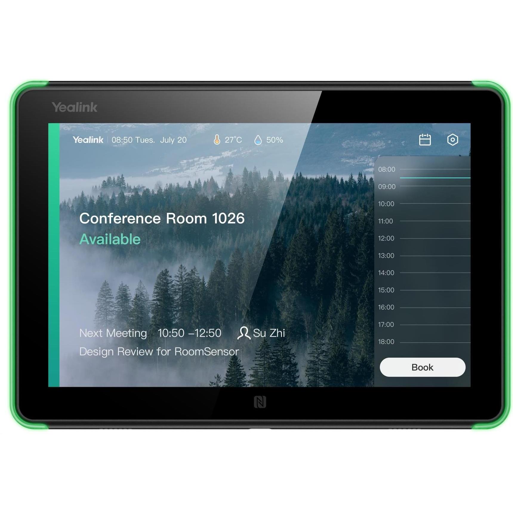 Yealink Room Panel E2 8" Scheduling Panel, Accessori per dispositivi per conferenze