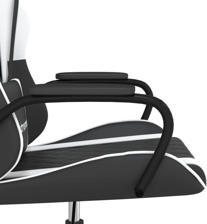 Image du produit vidaXL Gaming-Stuhl Schwarz und Weiss Kunstleder,Farbe: Schwarz