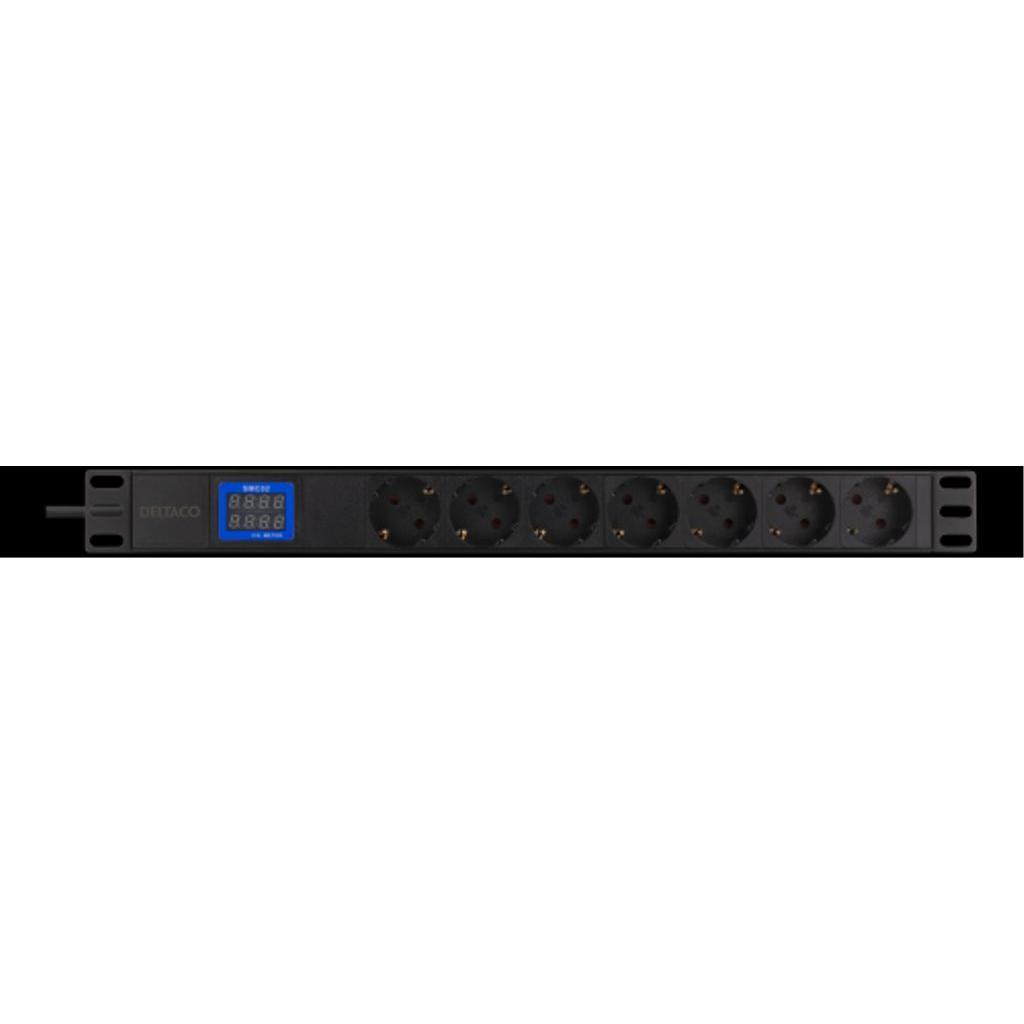 Thumbnail - Deltaco GT-8638 power extension 7 AC outlet(s) Indoor Black, USV Zubehör
