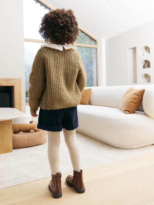 Produktbild Vertbaudet Mädchen Cord-Shorts mit Herztaschen und Dehnbund (128)