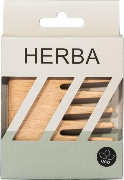 Image du produit Herba Peigne à poches Afro, bois de hêtre, certifié FSC