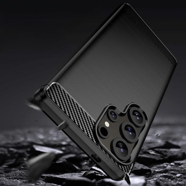 Actual product image Cover-Discount Galaxy S25 Ultra - Metall Carbon Look Hülle (Samsung Galaxy S25 Ultra)