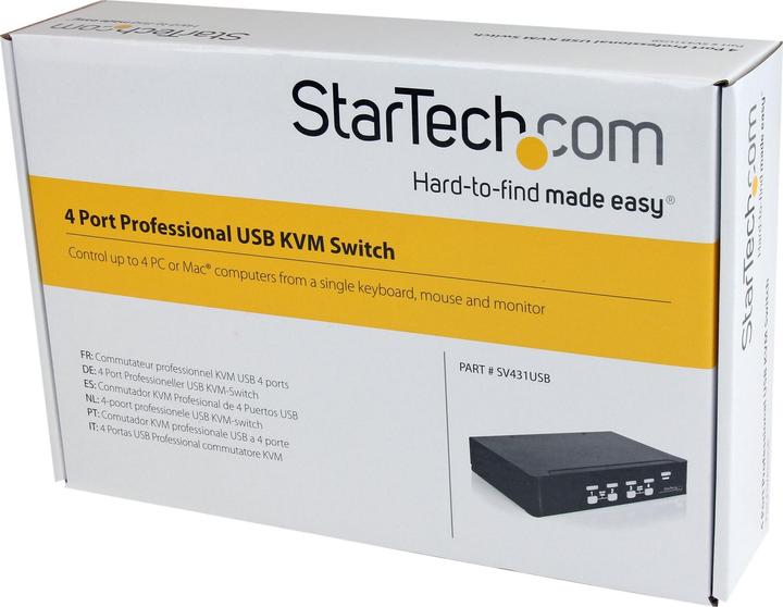 Produktbild StarTech 4 Port VGA USB KVM Switch mit Hub - Professioneller VGA KVM Umschalter