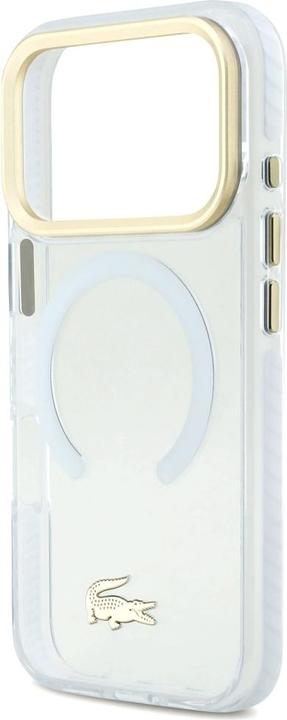 Immagine prodotto Lacoste Shockproof Transparent Frosted Gold Logo MagSafe Case for iPhone 17 Pro White (Apple iPhone 17 Pro)