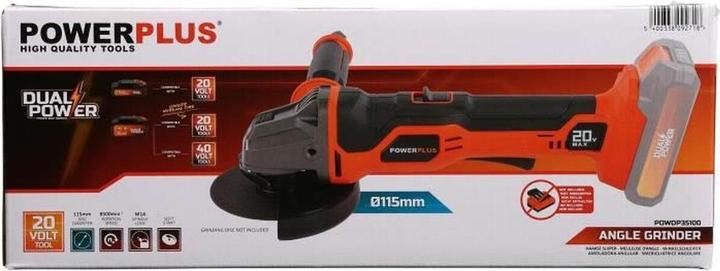 Actual product image Powerplus Dual Power Angle Grinder 20V 115mm - excl. battery and charger (115 mm)