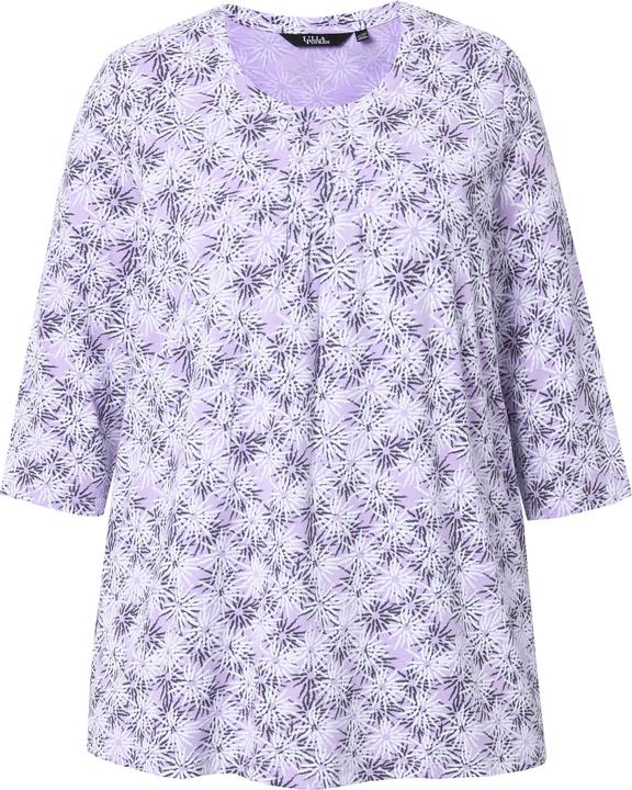 Actual product image Ulla Popken Graphic Flower A-Line 3/4 Sleeve Tee (42, 44)