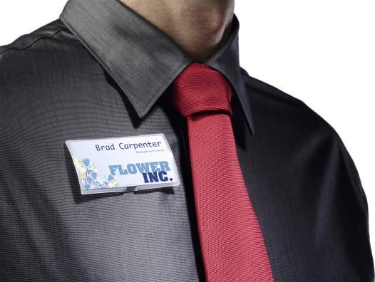 Actual product image Durable Click Fold name tag with magnet