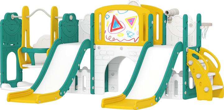 Aiyaplay Kinderschaukel & Kinderrutsche Set HDPE Gelb