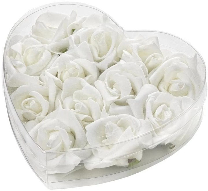 Produktbild Hobby Fun Streudeko Rosen 12 Stück, Weiss
