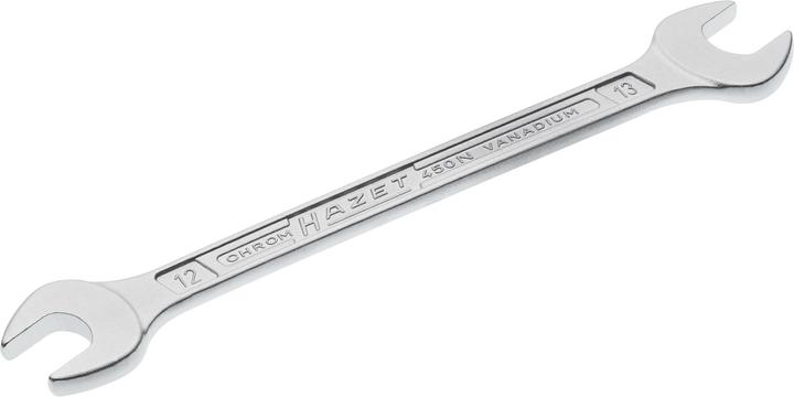 Actual product image HAZET Double open-end wrench 450N-12X13 ∙ Outside hexagon profile ∙ 12 x 13 mm (12 mm, 13 mm)