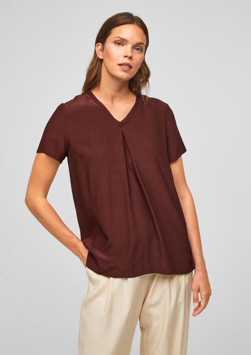 Produktbild S.Oliver Bluse Viskosebluse mit Falteneinsatz (40)