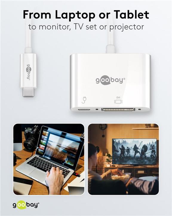 Produktbild Goobay USB Typ C — DVI (USB Typ-C, 19 cm)