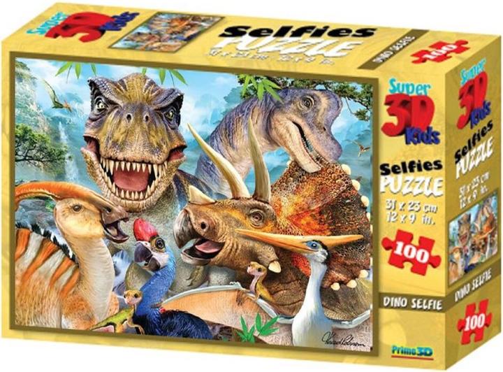 Produktbild Prime 3D Puzzle Dinosaurier Selfie 3D 100 Teile (100 Teile)