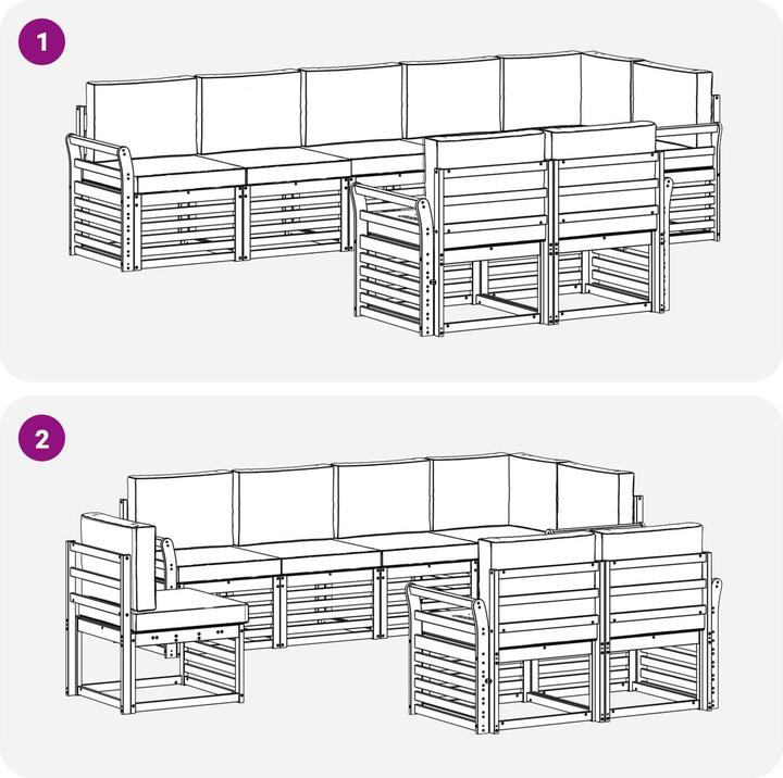 Produktbild vidaXL Outdoor-Sofa